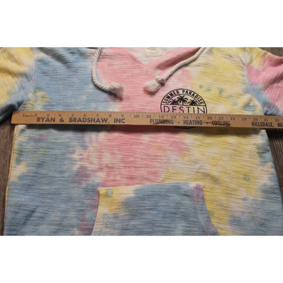 Unique Destination Destin Florida Summer Paradise Tie-Dye style Hoodie Size L - Picture 4 of 8